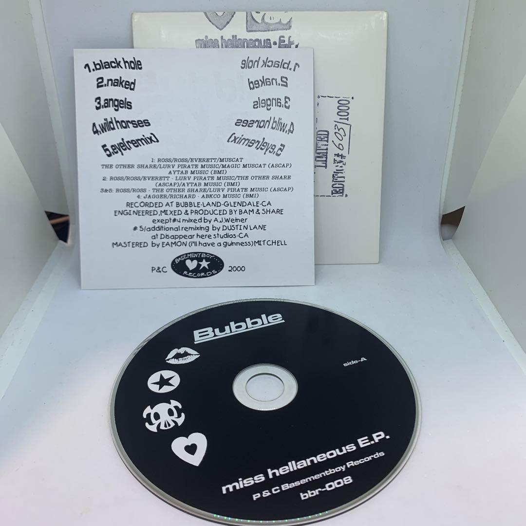 Miss Hellaneous - Bubble EP CD Limited Edition #603/1000 2000 Basement Boy