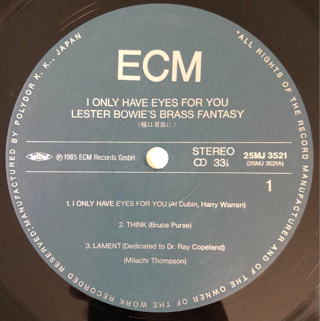 Lester Bowie's Brass Fantasy I Only Have Eyes LP Vinyl Jazz NM Used ECM Japan | Japansoundstore