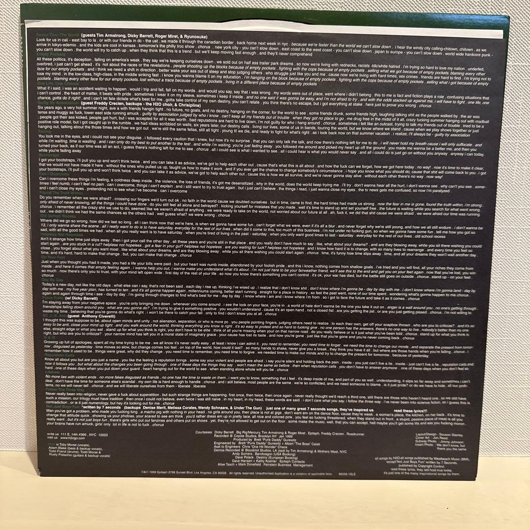 H2O F.T.T.W. Vinyl LP 1999 Epitaph Records Hardcore Punk