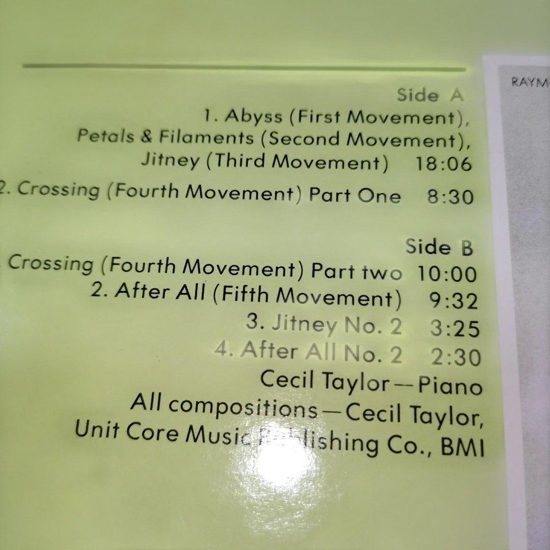 Cecil Taylor Silent Tongues Live At Montreux LP 1975 Japan Trio PA-7112 Jazz