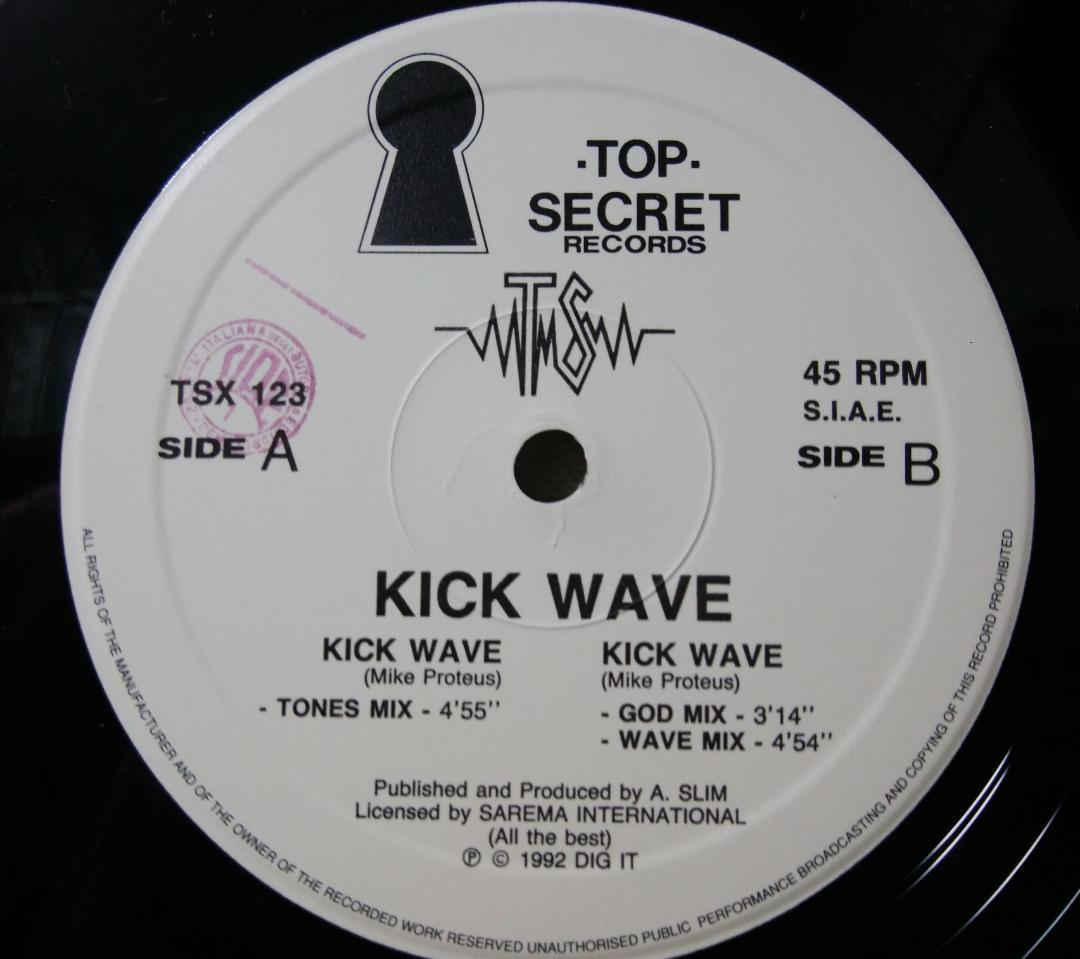 Kick Wave - Kick Wave 12" Vinyl 1992 Early Hardcore Techno Italy Import