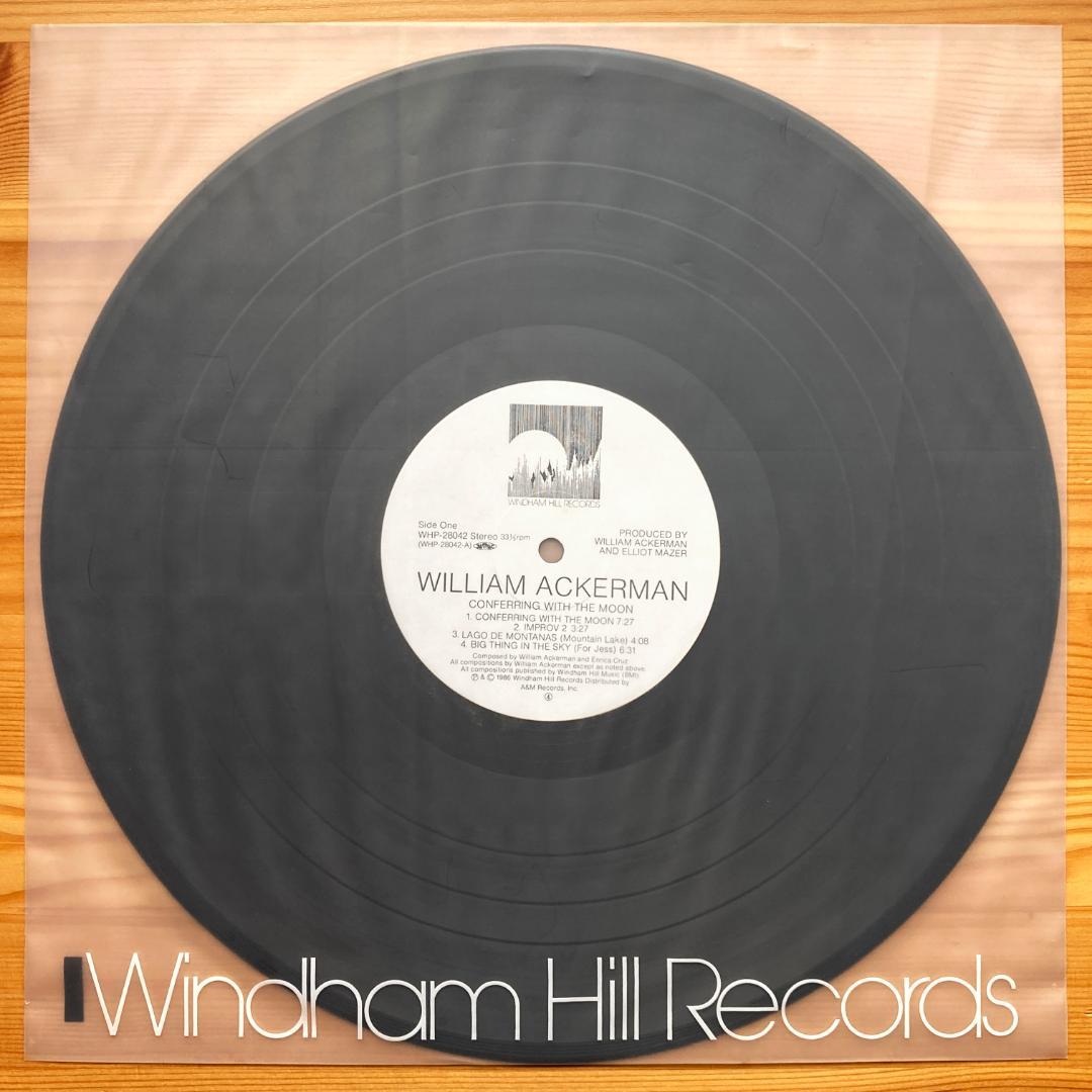 William Ackerman - Conferring With The Moon LP Japan 1986 New Age Guitar w/Obi