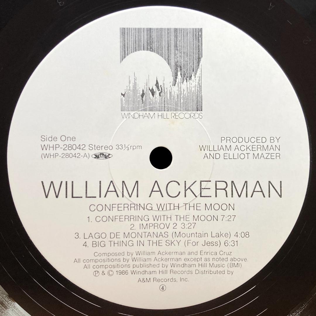 William Ackerman - Conferring With The Moon LP Japan 1986 New Age Guitar w/Obi