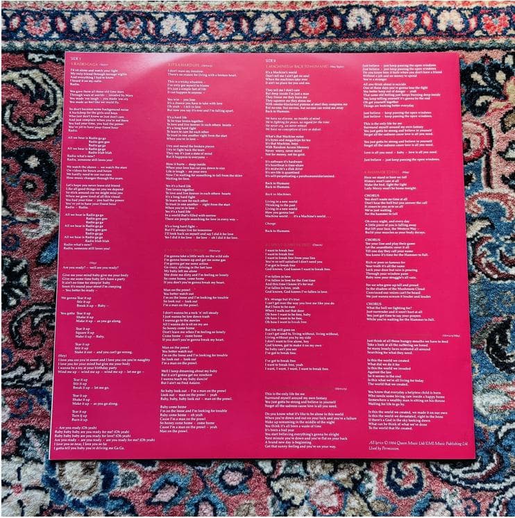 Queen - The Works LP Japan Original w/ Obi & Poster 1984 EMI ZR28-1125