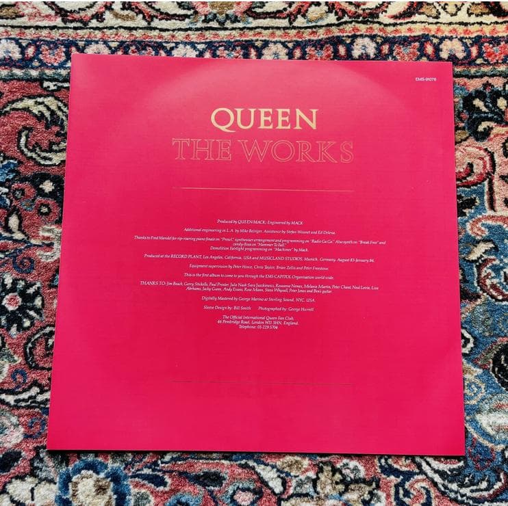 Queen - The Works LP Japan Original w/ Obi & Poster 1984 EMI ZR28-1125