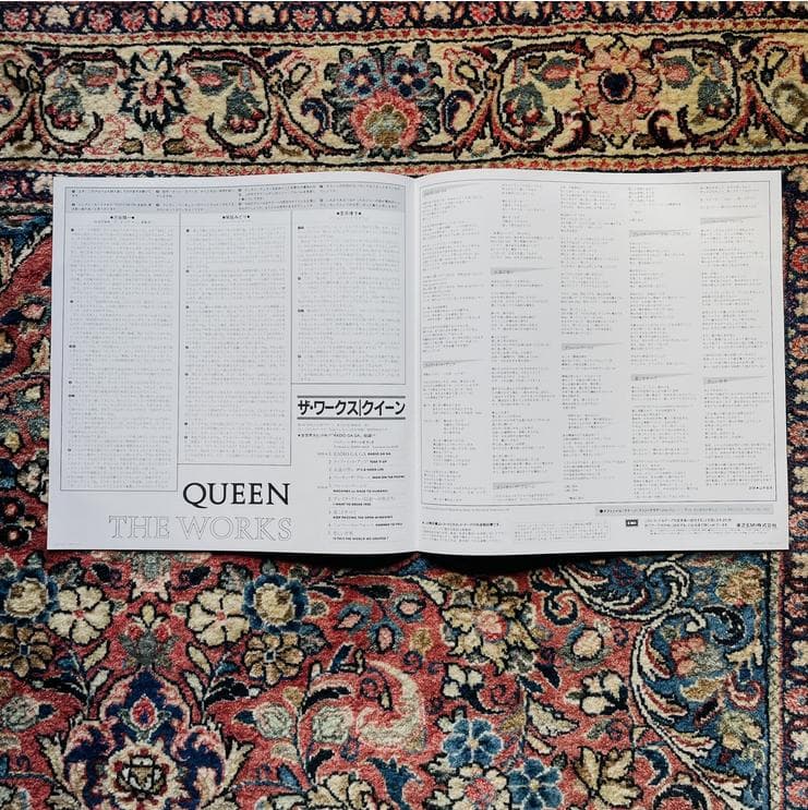 Queen - The Works LP Japan Original w/ Obi & Poster 1984 EMI ZR28-1125