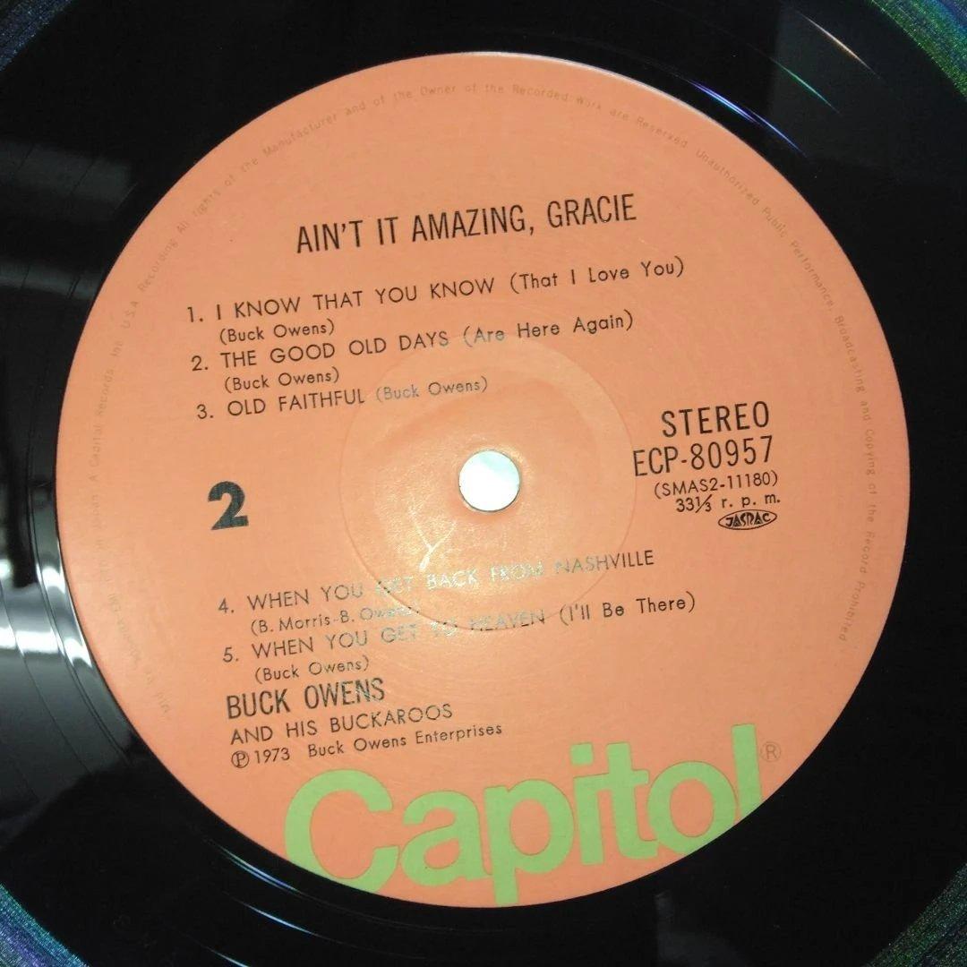 Buck Owens Ain't It Amazing, Gracie Vinyl LP Japan 1973 Obi Gatefold Country