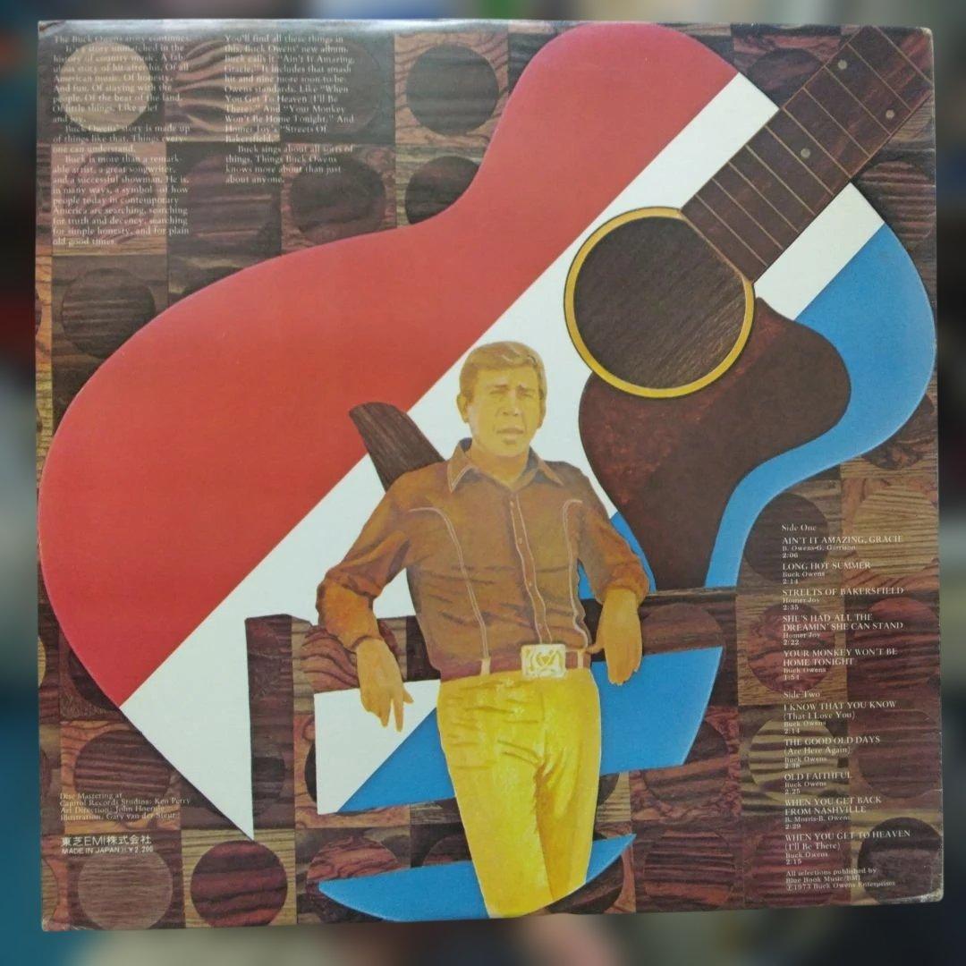 Buck Owens Ain't It Amazing, Gracie Vinyl LP Japan 1973 Obi Gatefold Country