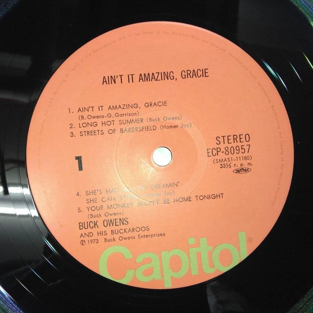 Buck Owens Ain't It Amazing, Gracie Vinyl LP Japan 1973 Obi Gatefold Country