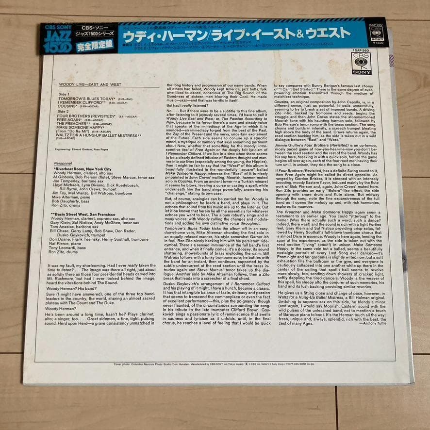 Woody Herman - Woody Live East And West LP Japan Vinyl Jazz Record w/ Obi
