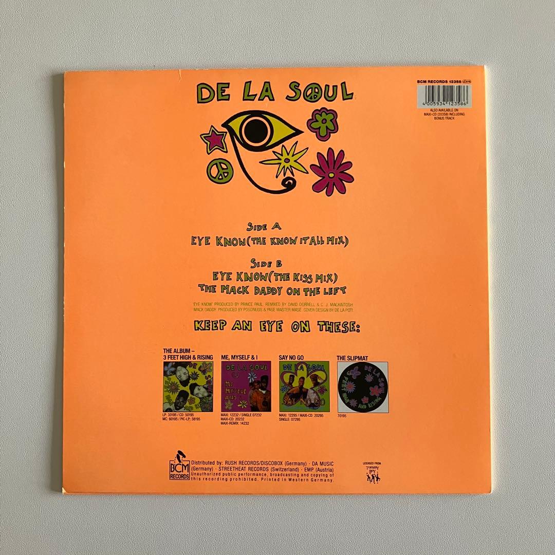 De La Soul - Eye Know 12" Single 45 RPM Hip Hop Vinyl Record BCM Germany 1989