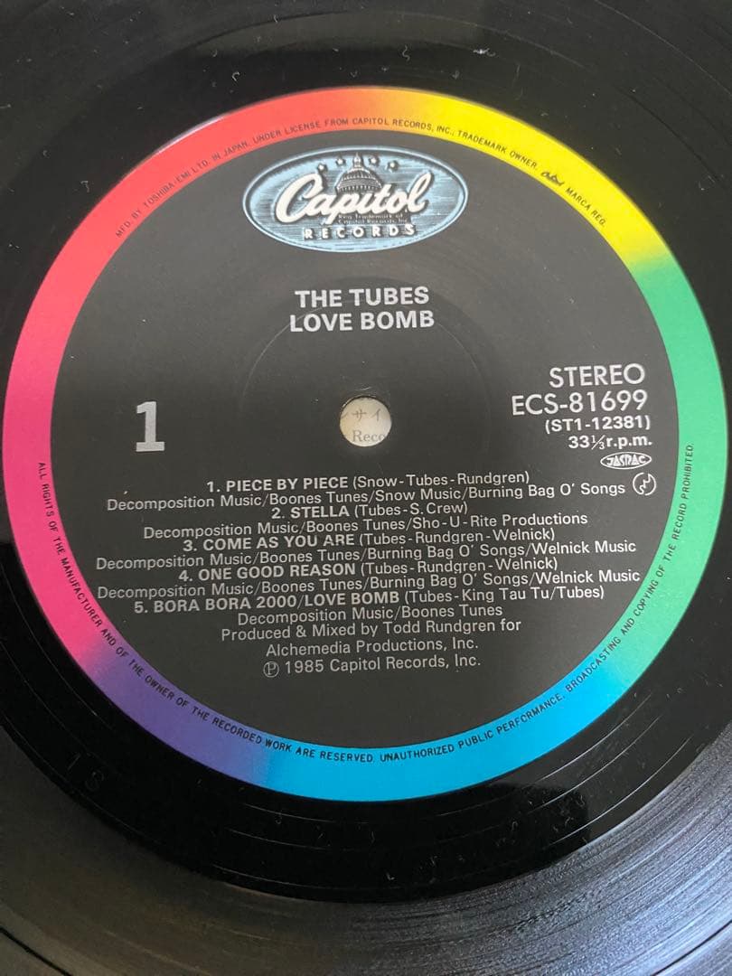 The Tubes - Love Bomb LP 1985 Japan Original w/ Obi & Liner Notes