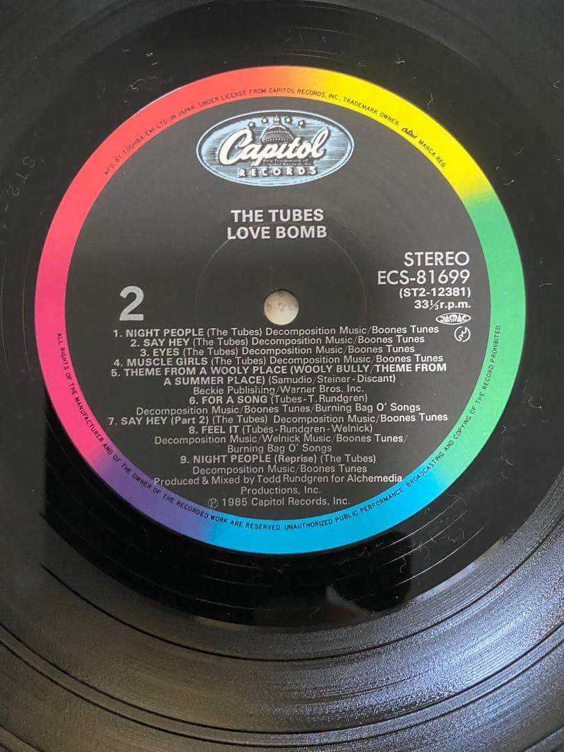 The Tubes - Love Bomb LP 1985 Japan Original w/ Obi & Liner Notes