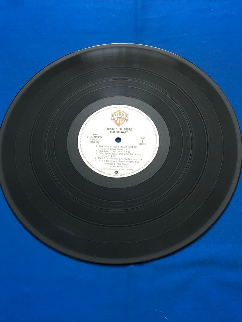 Rod Stewart Tonight I'm Yours Vinyl LP Record Japan P-11067W w/ Obi & Lyric Shee