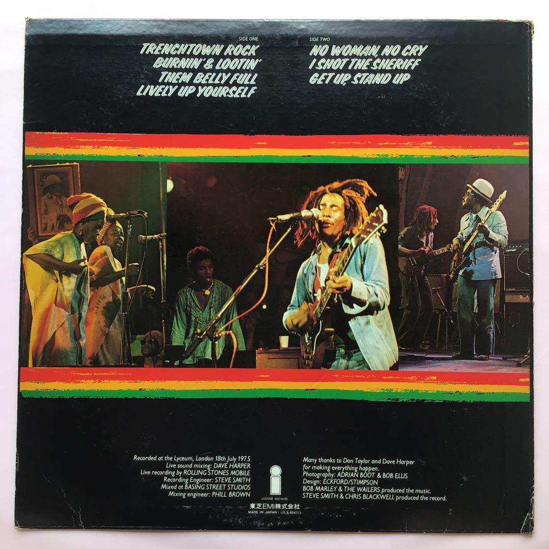 Bob Marley & The Wailers - Live! LP 1976 Japan Pressing Reggae Vinyl