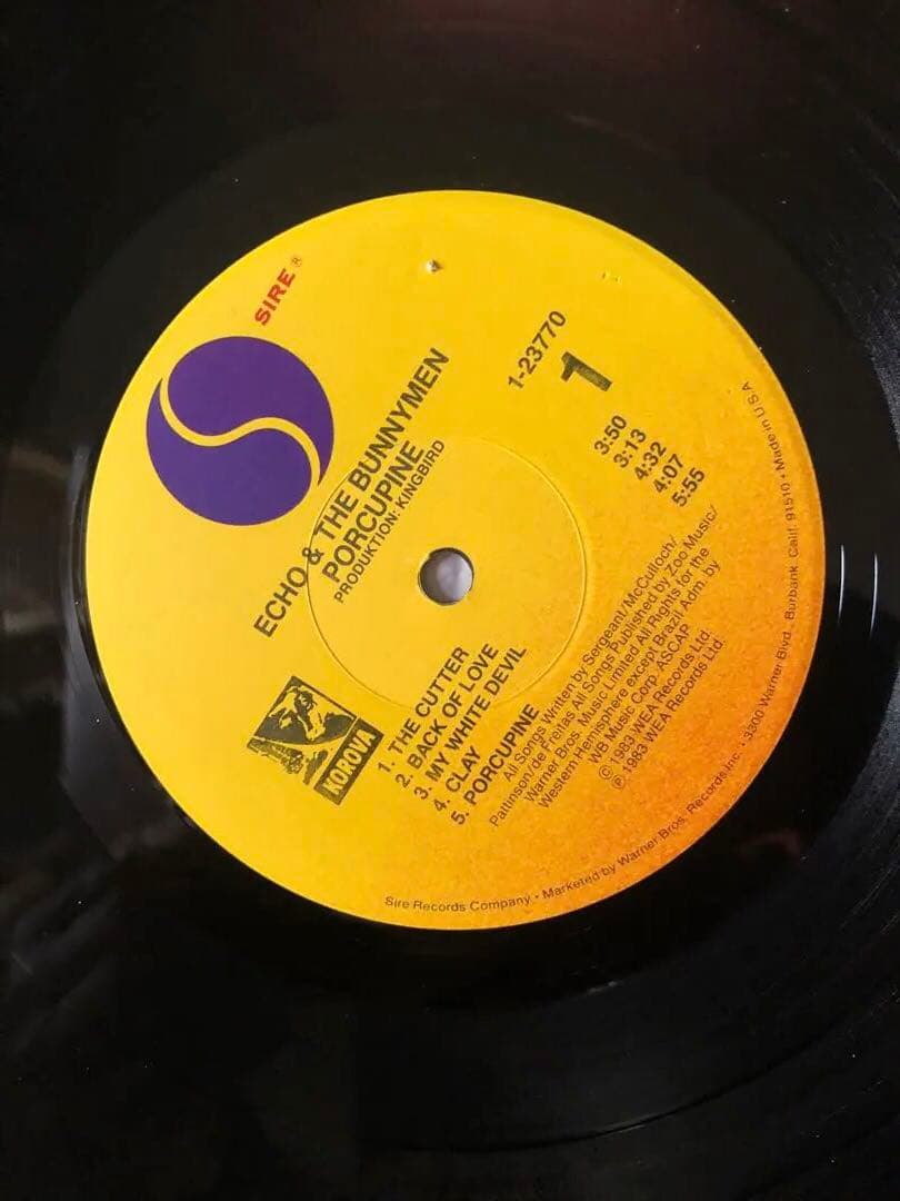 Echo & The Bunnymen - Porcupine LP - US Pressing - Post-Punk Classic