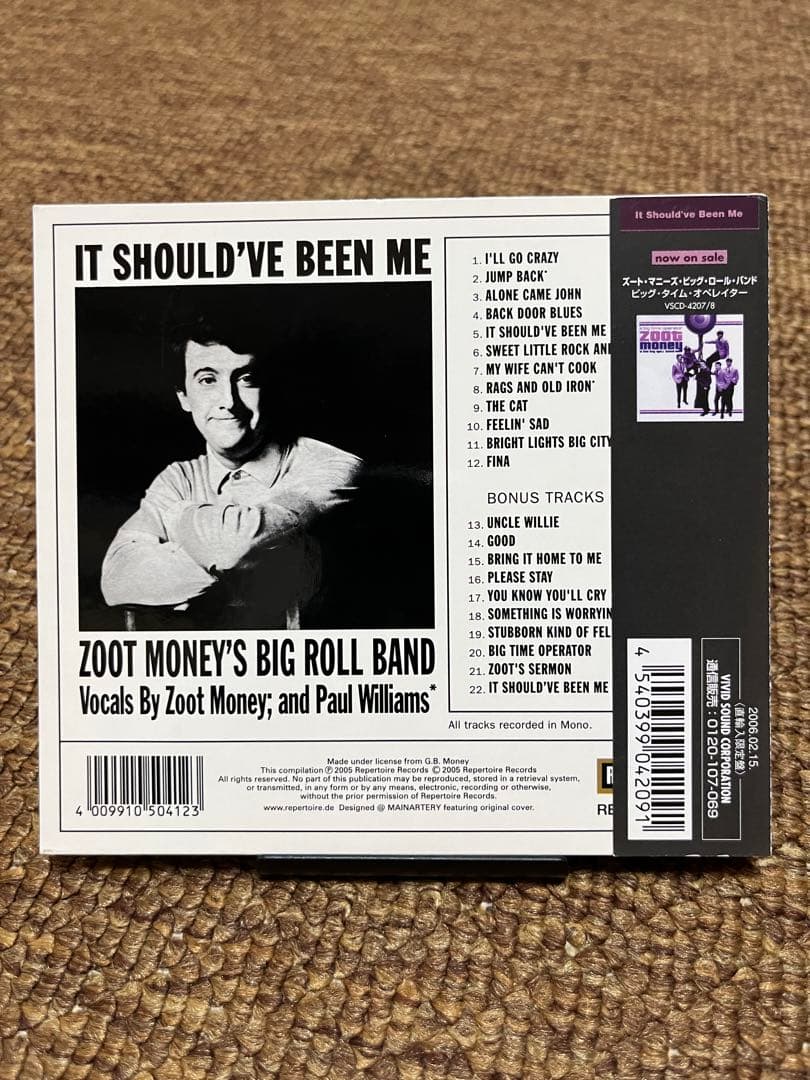 Zoot Money's Big Roll Band - It Should've Been Me CD Japan Mini LP with OBI