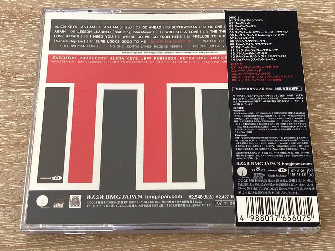 ALICIA KEYS As I Am 2CD Japan Press Limited Edition with OBI BVCP-28090/1 2007