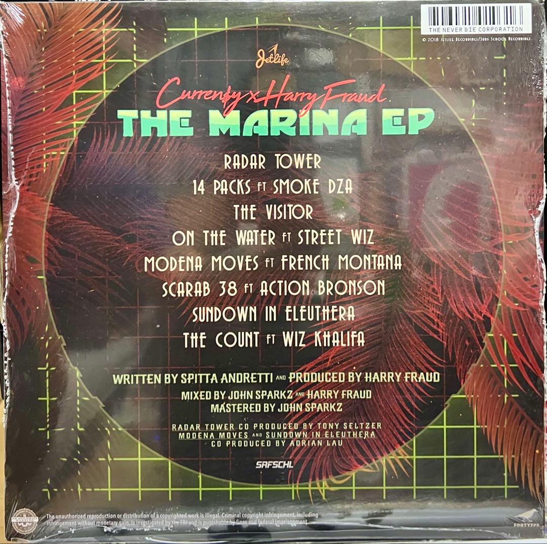 Curren$y & Harry Fraud - The Marina EP (Blue Vinyl) LP Jet Life Hip Hop
