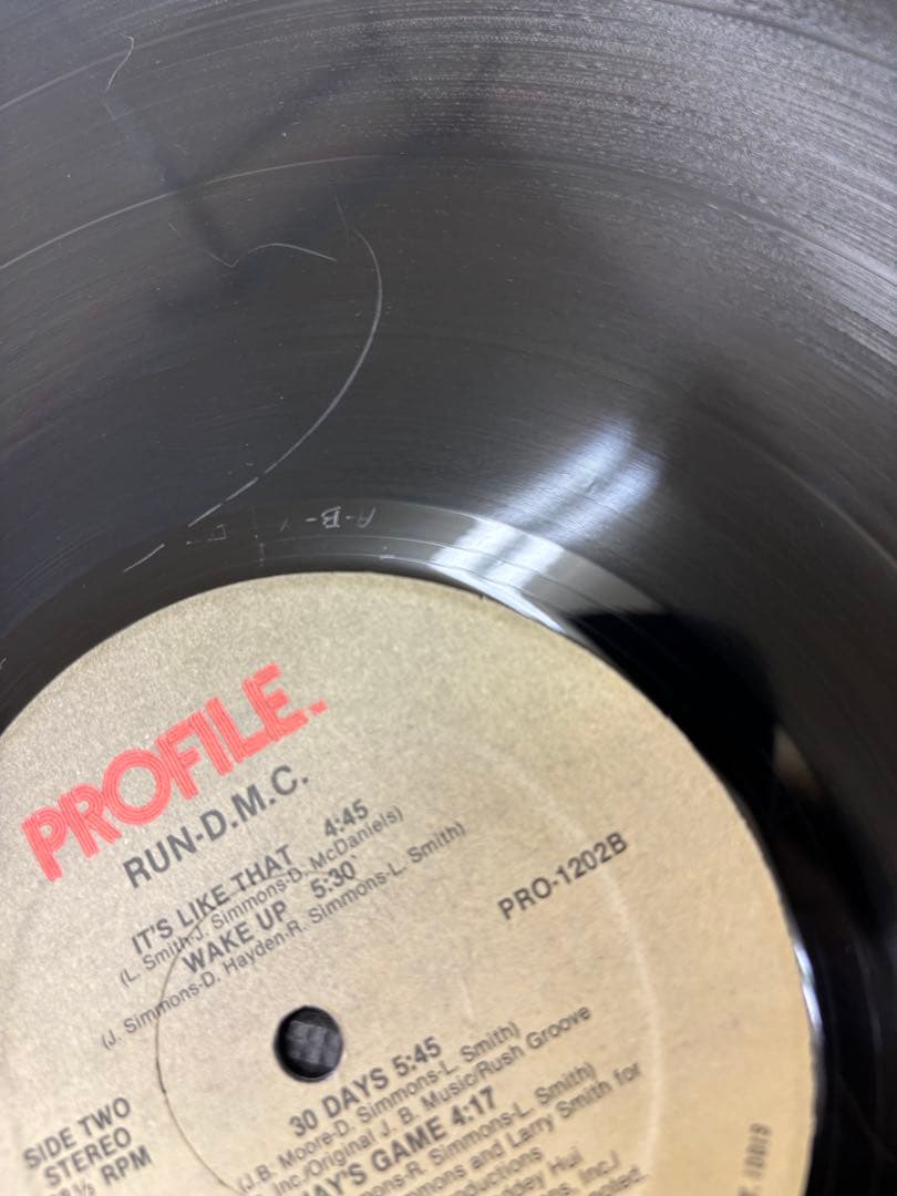 RUN-D.M.C. Debut Album Vinyl LP 1984 US Original Pressing Profile Records