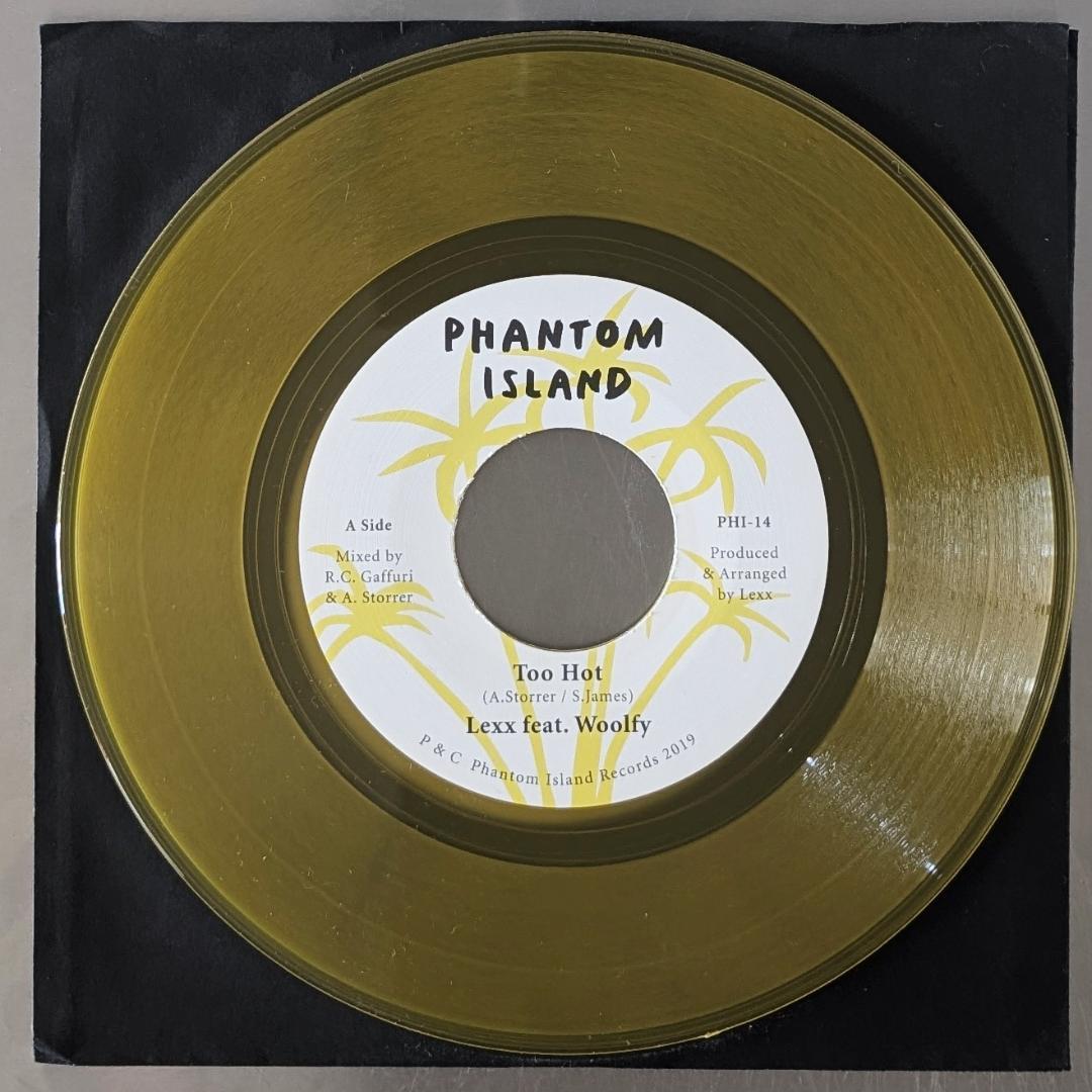 Lexx feat. Woolfy - Too Hot 7" Yellow Clear Vinyl Phantom Island 2019 Balearic